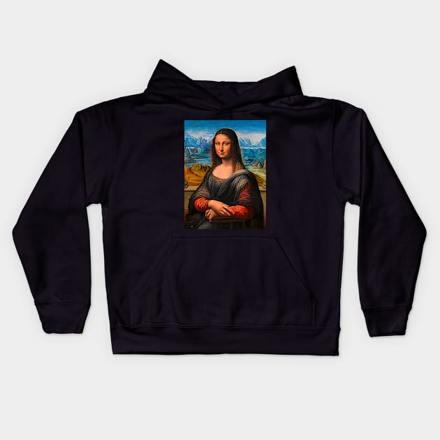 Gioconda Kids Hoodie by RockettGraph1cs